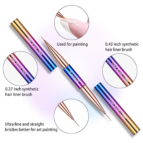 2 Piece #08 Kolinsky Acrylic Nail Brush Set with Sturdy Handles for Professional Nail Art - Image 3