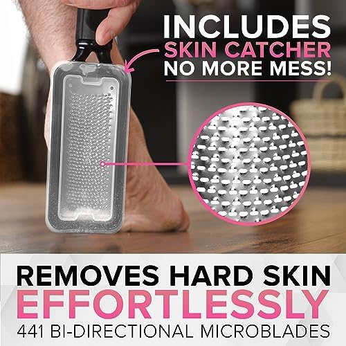 Stainless Steel Professional Pedicure Foot File - (XL Size) Pedicure Foot Spa Products, Foot Callus Remover for Smooth & Soft Feet Scrubber for Dead Skin, Wet & Dry Use, Non Electric Foot Care Kit - Image 4
