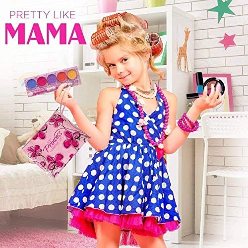 Playkidz Real Washable Play Make Up Set for Princess - Kids Makeup Kit for Girls Non Toxic - Full Makeup Dress Up Set with Bag. (11 PC) - Image 5