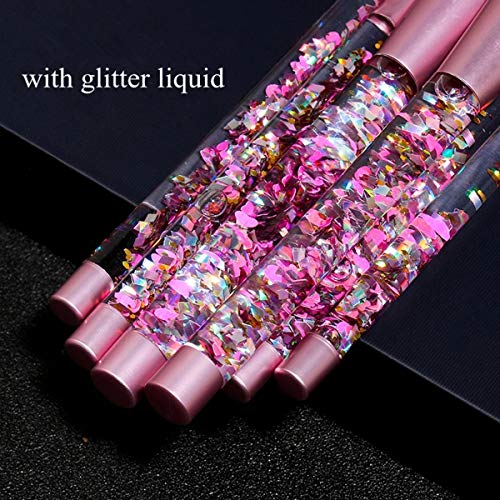 Unicorn Fan Makeup Brush Set with Crystal Sparkles for Blush, Lip, and Eye Makeup - Image 2