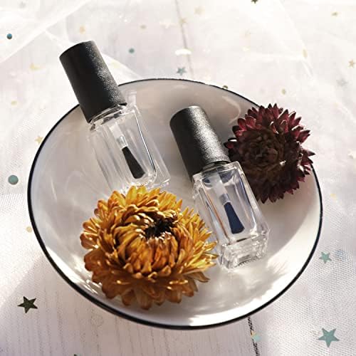 20 Pack 5ML Empty Glass Nail Polish Bottles with Round Brush and Funnels - Image 5