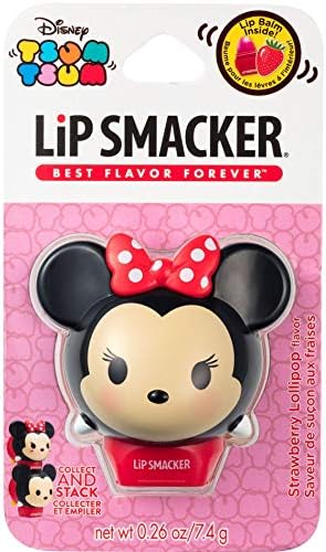 Lip Smacker Disney Minnie Mouse Tsum Tsum Flavored Lip Balm, Minnie Strawberry Lollipop, Clear, For Kids - Image 5