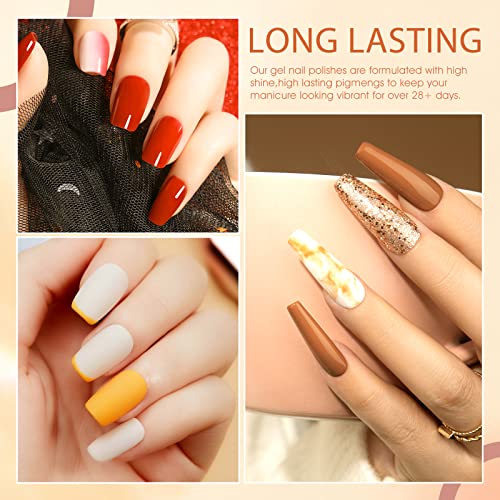 VENALISA 12 Colors Yellow Gel Nail Polish Set for Fall Winter Manicure DIY Kit - Image 4