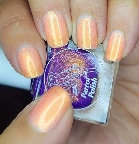 Golden Plumeria Purple/Coral Thermal Nail Polish - Image 4