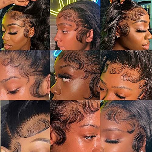 13x4 HD Transparent Deep Wave Lace Front Wig 180% Density Pre Plucked for Black Women - Image 6