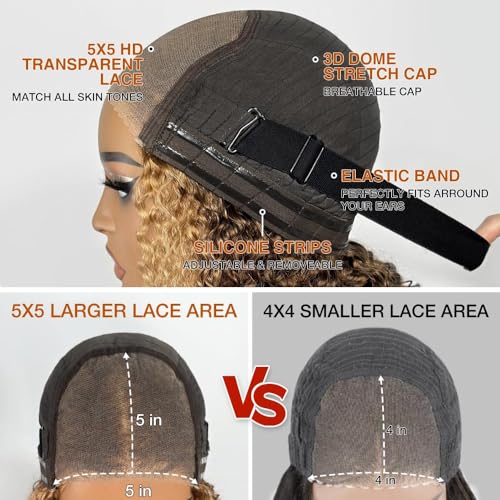 12 Inch 4/27 Highlight Blonde Wear and Go Glueless Water Wave Bob Wig 180% Density Human Hair - Image 7