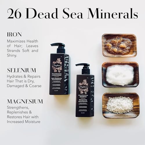 Saphira Mineral Moisturizing Shampoo and Conditioner, Hydrating for Dry, Damaged, Bleached & Color-Treated Hair, Sulfate-Free, Paraben-Free, Nourishes & Revitalizes Lifeless Hair - Image 3