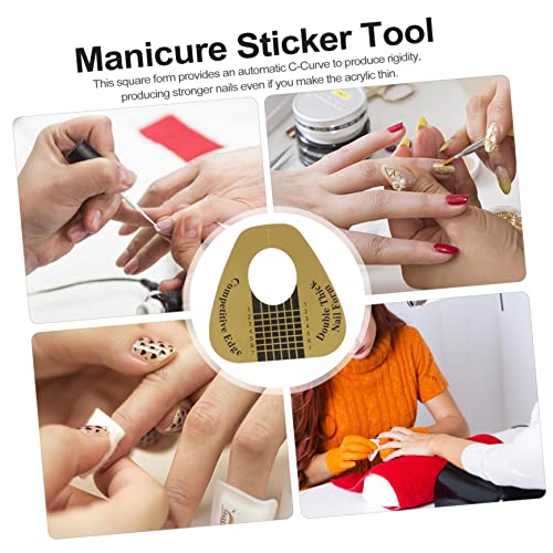 300 Pcs Double Thick Form Stickers for Nails Nail Art Sticker Form Guide Stickers Nail Tool Nail Gel Horseshoe Nail Form Nail Tip Form Builder Extensions Extend Manicure - Image 6