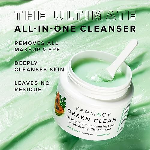 Farmacy Natural Cleansing Balm - Green Clean Makeup Remover Balm - Effortlessly Removes Makeup & SPF - 200ml Makeup Cleansing Balm - Image 2