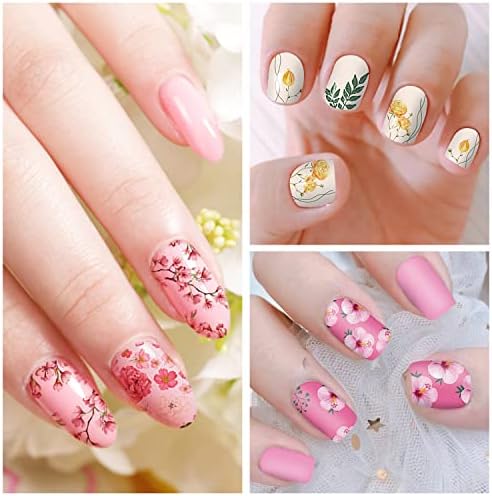 Danneasy 16-Piece Full Nail Wraps Set with Included Nail File and Application Stick - Image 3