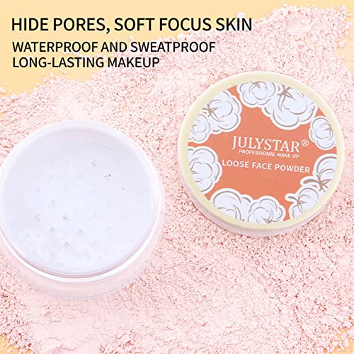 Loose Face Powder, Oil Control Face Pressed Powder,Loose Baking Face Setting Powder Makeup, Natural Matte Smooth Setting Powder Long-lasting Waterproof,8g (02# Pink Complexion) - Image 4
