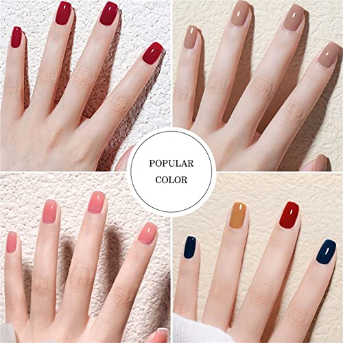 Gel Nail Polish Trendy Solid Nail Kit Nail Art Manicure Chip-Resistant Long-lasting Quick Dry Finger Nail Polish Birthday Gift for Women Matte Glitter Warehouse Sale Clearance - Image 7