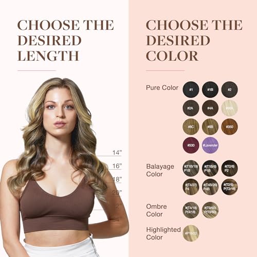 GOO GOO 16 Inch Clip In Hair Extensions, 120g, 7 Piece Set, Balayage Brown to Dirty Blonde - Image 8