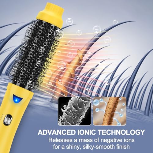 Hair Dryer Brush, Aima Beauty 4-in-1 Upgrade Hot Air Straightener Curler Function for Women, Hair Styling Tools, Yellow-Round - Image 8