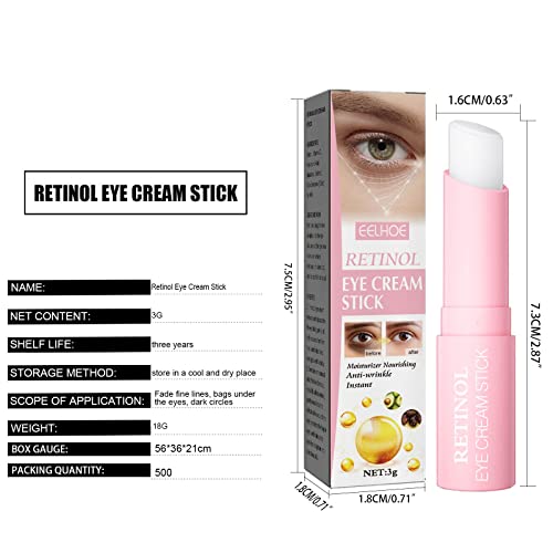 2 Pcs Hydrating and Brightening Eye Balm, Anti-wrinkle Eye Cream Stick, Dark Circle Fine Lines Treatment, Under Eye Serum Balm Skin Care - Image 6