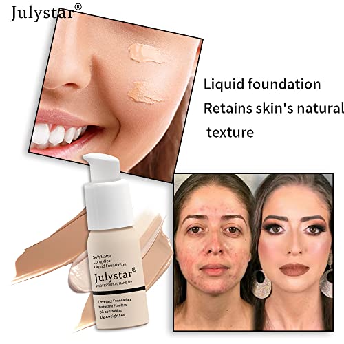 Liquid concealer Foundation Facial Cream Foundation Light and long-lasting liquid foundation Concealer foundation oil - 03# - Image 6