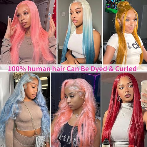 613 Lace Front Wig Human Hair 13ร4 Blonde Lace Front Wigs Human Hair 180% Density Straight Lace Frontal Wig Human Hair Pre Plucked With Baby Hair HD Lace Front Wigs Human Hair 26Inch - Image 6
