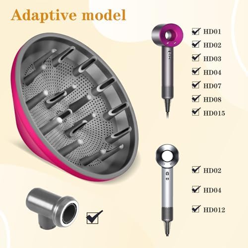 Diffuser Attachment Compatible with Dyson Hair Dryer HD01 HD02 HD03 for Fine Thick Natural Wave and Curly Hair Professional Salon Tool with Filter Cleaning Brush - Image 5