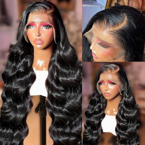 34 Inch 180 Density 13x6 Body Wave Pre Plucked Human Hair Lace Front Wig - Image 5
