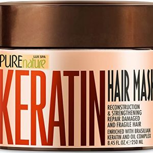 Nourishing Keratin Hair Mask 8 oz for Dry Damaged Hair Treatment