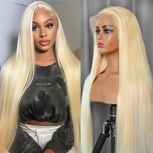 40 Inch Straight Blonde 13x6 Transparent Lace Front Human Hair Wig - Image 2