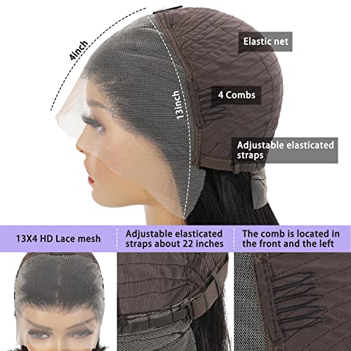 12 Inch Bob Wig Human Hair Glueless Wigs Human Hair Pre Plucked Straight Lace Front Wigs Human Hair Bob HD 13x4 Lace Front Wigs Human Hair Bob Wigs for Black Women 180% Density Bob Wig - Image 4