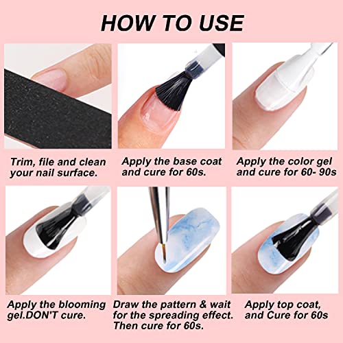 15ml Clear Blossom Gel Nail Polish for DIY Manicure Marble Floral Designs - Image 5