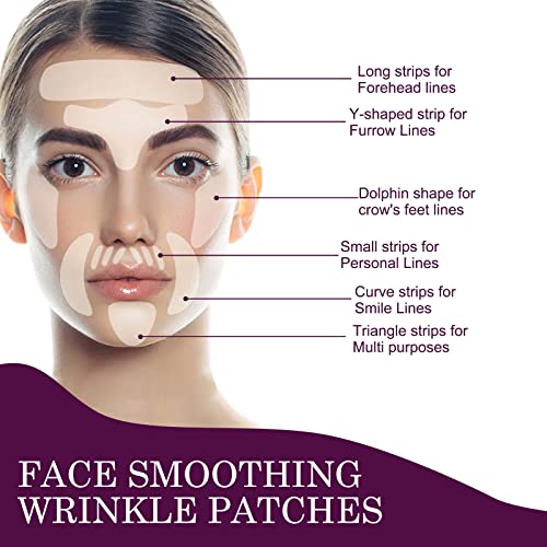 Forehead Wrinkle Patches-192 Pcs Face Wrinkle Patches Reusable Face Tape for Wrinkles Anti Wrinkle Patches to Reduce Fine Wrinkles, Frown and Smile Lines, Forehead Wrinkles Facial Wrinkle Patches - Image 3
