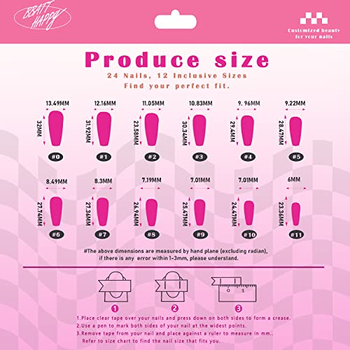 24 Pcs Long Coffin Ballerina Press On Nails Snake Stars Moon Design Set - Image 5