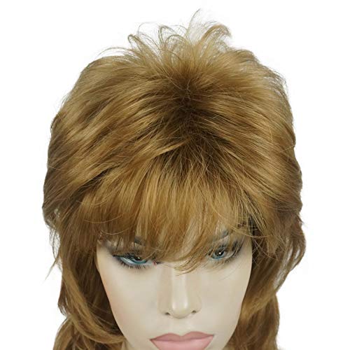 Aimole Shaggy Layered Wig Shoulder Length Women's Wig with Hair Bangs Premium Synthetic Hair Wig for Women (19 Lt Strawberry Blonde) - Image 6