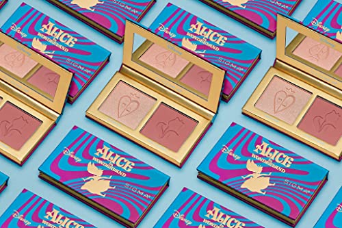 Sigma Beauty and Disney Makeup Palette- Alice in Wonderland Highlighter and Blush Palette - Long lasting blush and Highlighter Pressed Powder - Gluten Free, Cruelty Free, Vegan Makeup Palette - Image 5