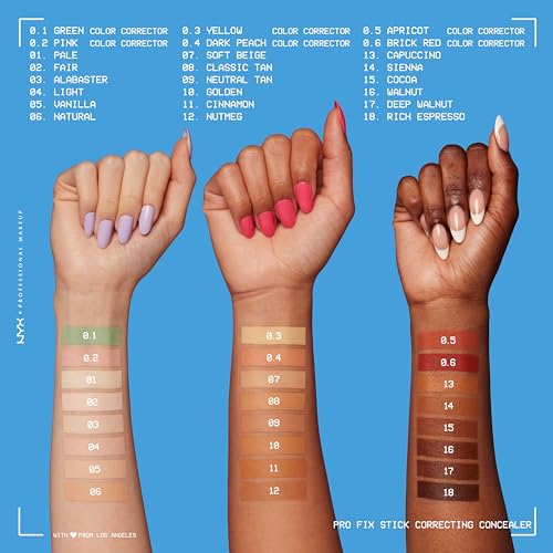 NYX Pro Fix Full Coverage Concealer Stick Walnut Shade 0.16 oz New - Image 6