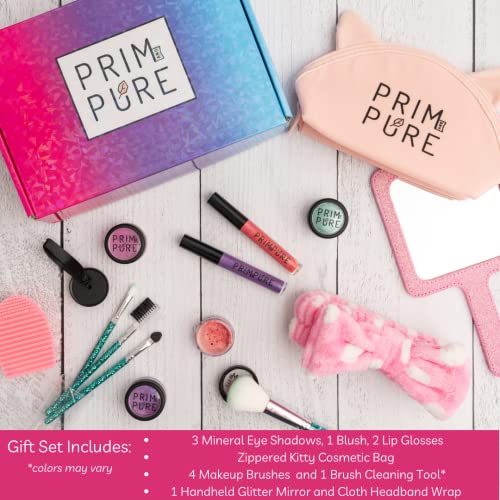 Prim and Pure Ultimate Mineral Kids Makeup Gift Set | Perfect for Play Dates & Birthday Parties | Kids Safe Eyeshadow Makeup – Mineral Blush | Organic & Natural Makeup Kit for Kids| Made in USA - Image 2