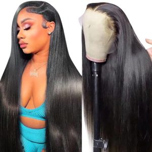 26 Inch 13x4 Straight Lace Front Wigs Human Hair 10a Virgin HD Lace Frontal Wigs Human Hair 150% Density Straight Human Hair Wigs for Balck Women Glueless 13x4 Lace Frontal Wigs Human Hair Pre Plucked