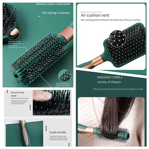 5-Piece Hair Brush Set for Curling, Styling, Comb, Flat, and Airbag Use - Image 3