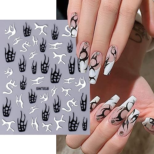Gothic Flame 3D Self-Adhesive Nail Art Stickers, Pack of 6 Sheets, for Women and Girls - Image 3
