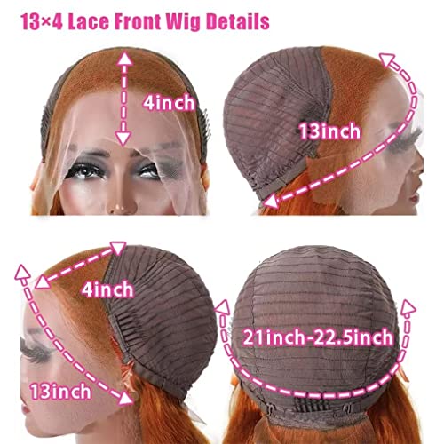 Ginger to Dark Purple Ombre 26 Inch Body Wave Human Hair Wig 150% Density Lace Front - Image 5