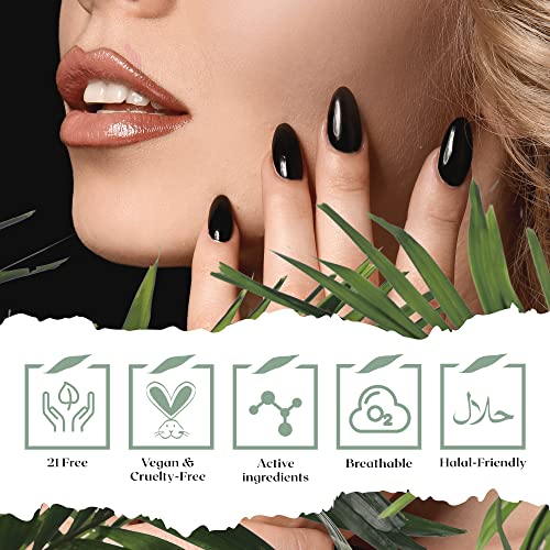 Breathable Premium Long Lasting Nail Polish (Dark Coal) - Vegan & Toxin-Free - Image 6