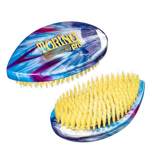 Torino Pro Curve Wave Brush #232- Curved Palm Medium Hard Shower brush - Reinforced bristles - Great for wolfing to manage your 360 Waves - Image 2
