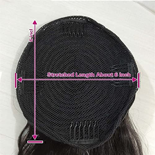 Ponytail Extension Brazilian Human Hair Ponytail Kinky Curly Drawstring Ponytail Hair Extensions Brazilian Remy Hair Clip In Curly Ponytail Hairpieces for Black Women Curly Drawstring Ponytail (Color - Image 2
