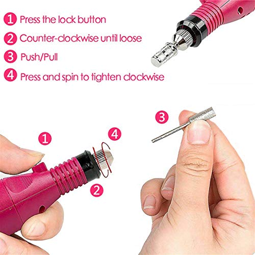 Nail Lamp and Drill Set, Electric Nail Drill Polish Pen File Kit, 54W UV Gel LED Nail Dryer Light, Nail Buffer Painting Brushes Tip Decoration, Acrylic 3D Nail Art Manicure Tool Set - Image 5
