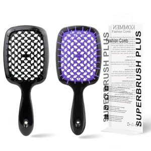 Unbrash Detangling Hair Brush Ultra-Soft Bristles Black Purple New