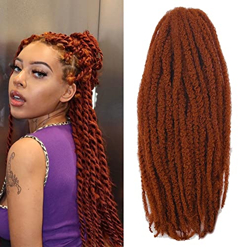 3 Packs Marley Twist Braiding Hair 18 Inch Long Afro Kinky Curly Marley Hair For New Locs Crochet Hair Synthetic Crochet Hair Extensions Marley Hair For Women (18 Inch (Pack of 3), 350#)