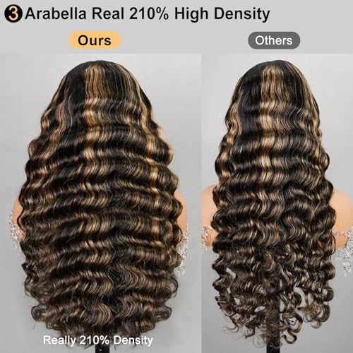 Arabella 24-Inch 5x6 Loose Curly Human Hair Glueless Lace Front Wig 210% Density - Image 4