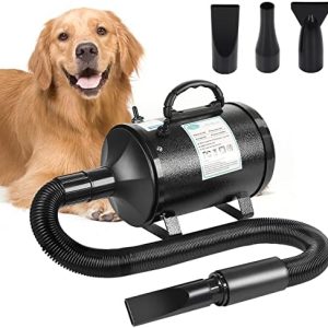 Portable Pet Grooming Dryer 3 Speeds, Multiple Nozzles for Efficient and Quick Drying