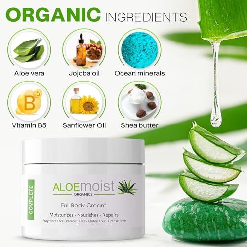 Aloe Vera 8 oz Anti-Aging Body Lotion for Deep Hydration and Skin Repair - Image 2
