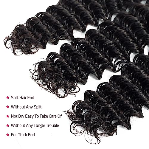 10A Deep Wave 3 Bundle 18-22 Inch 100% Unprocessed Brazilian Human Hair Weave - Image 6
