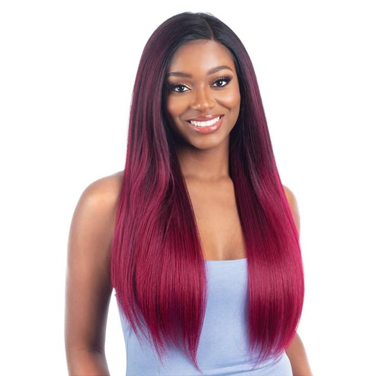 Shake N Go Keri Glueless HD Lace Front Wig 1B Off Black 13x5