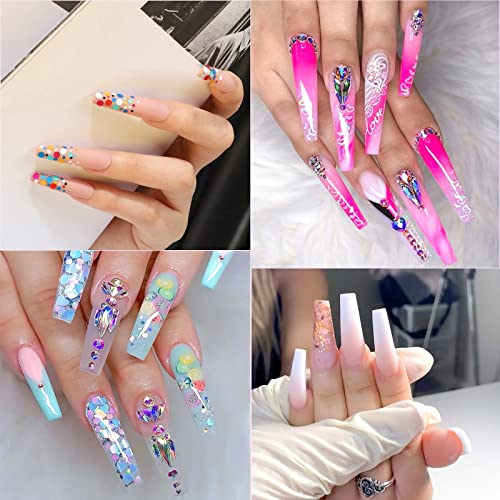 Ranrose Extra Long Nail Tips,240PCS XXXL Long Square Acrylic Nail Tips & 120PCS XXL Tapered Square Nail Tips - Image 7