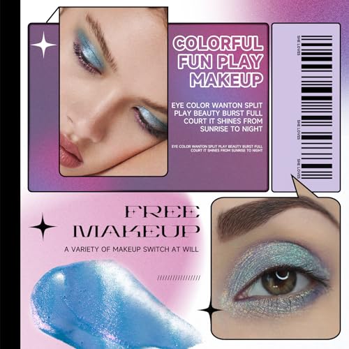 4 Piece Glitter Eyeshadow Set for Women Girls Vibrant Colors Long-Lasting Formula - Image 6